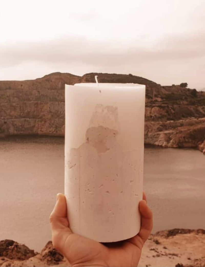 vela aromática sostenible