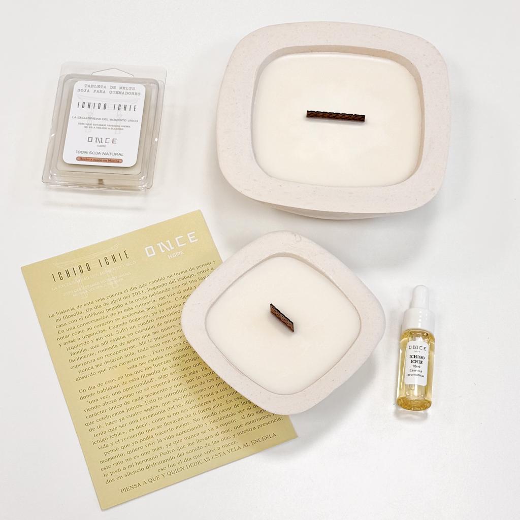 pack velas aromaticas, esencia, melts ichigo ichie once home