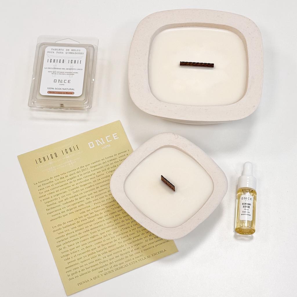 pack velas aromaticas, esencia, melts ichigo ichie once home