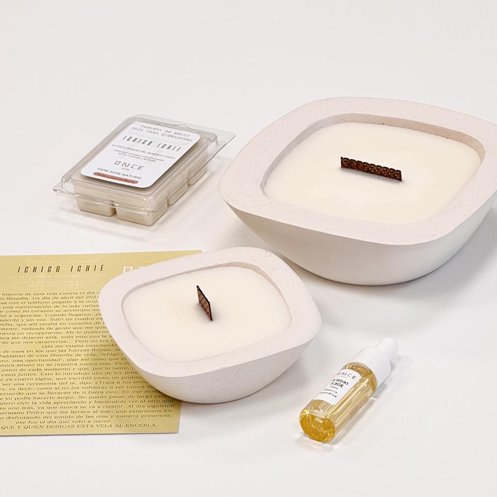 pack velas aromaticas, esencia, melts ichigo ichie once home