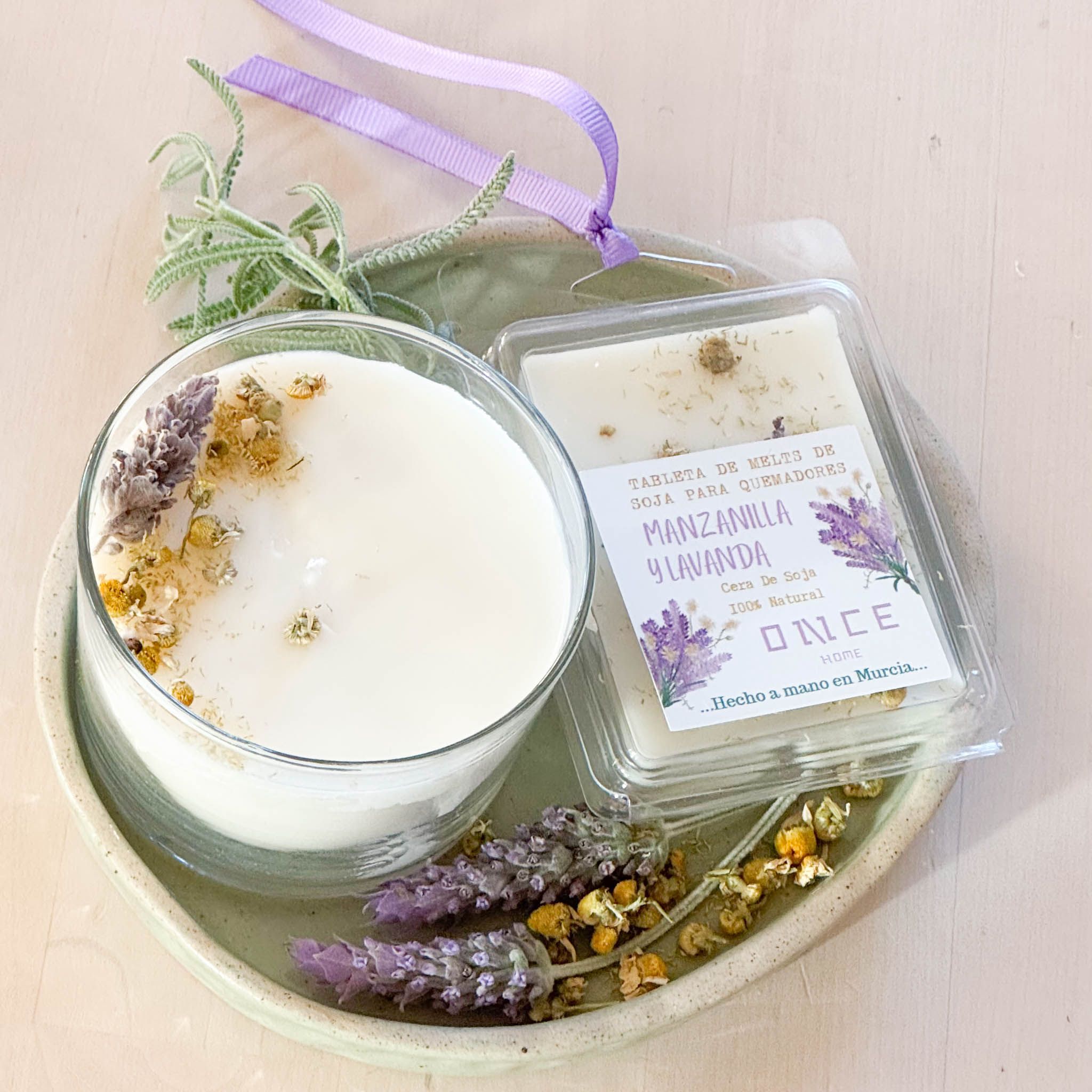 Pack vela + melts manzanilla y lavanda - Imagen 3