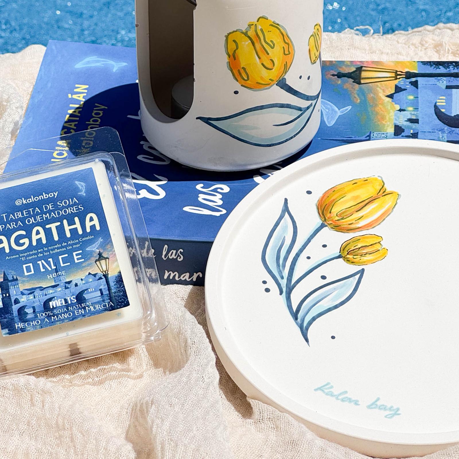 PACK QUEMADOR Y PLATO AGATHA ONCE HOME