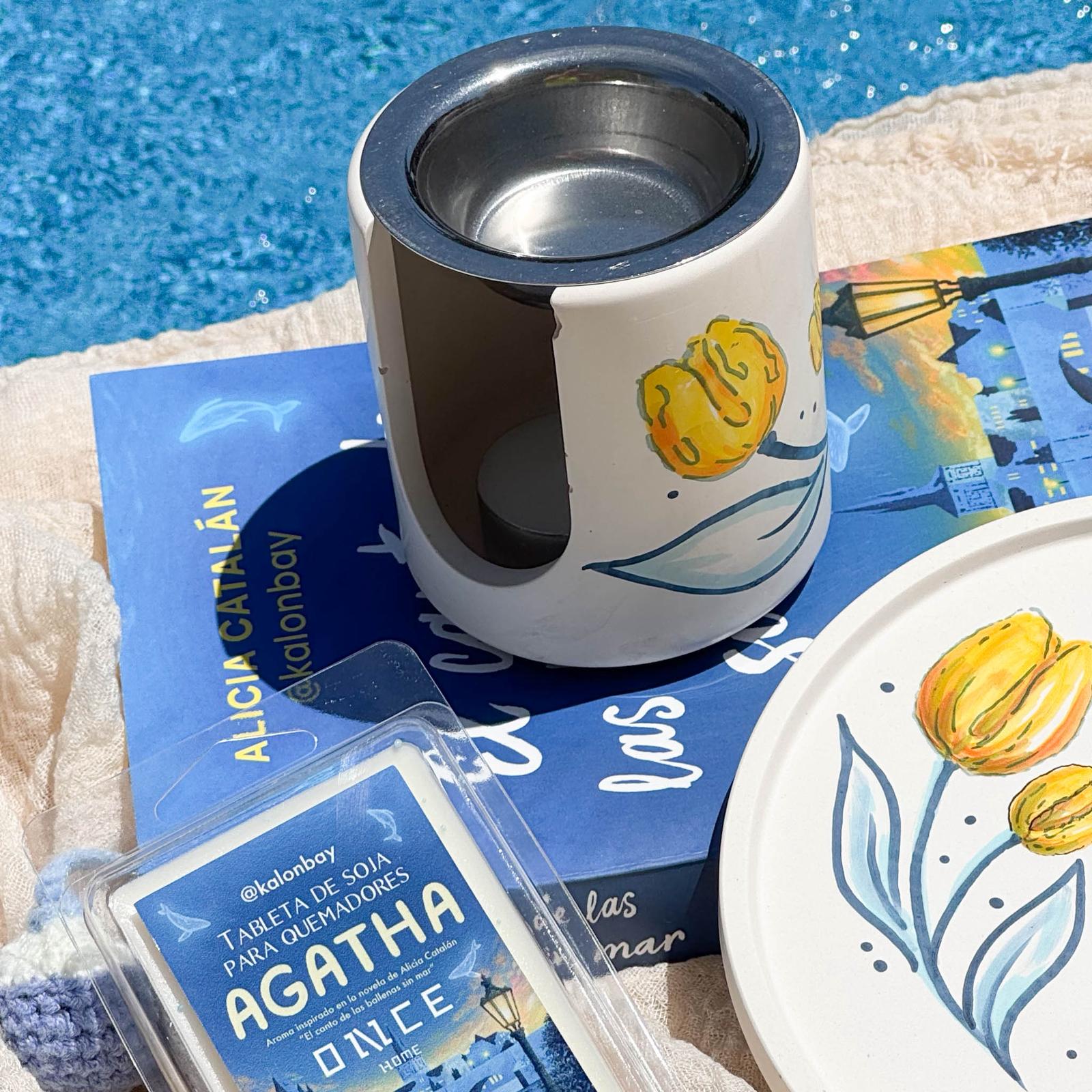 PACK QUEMADOR Y PLATO AGATHA ONCE HOME