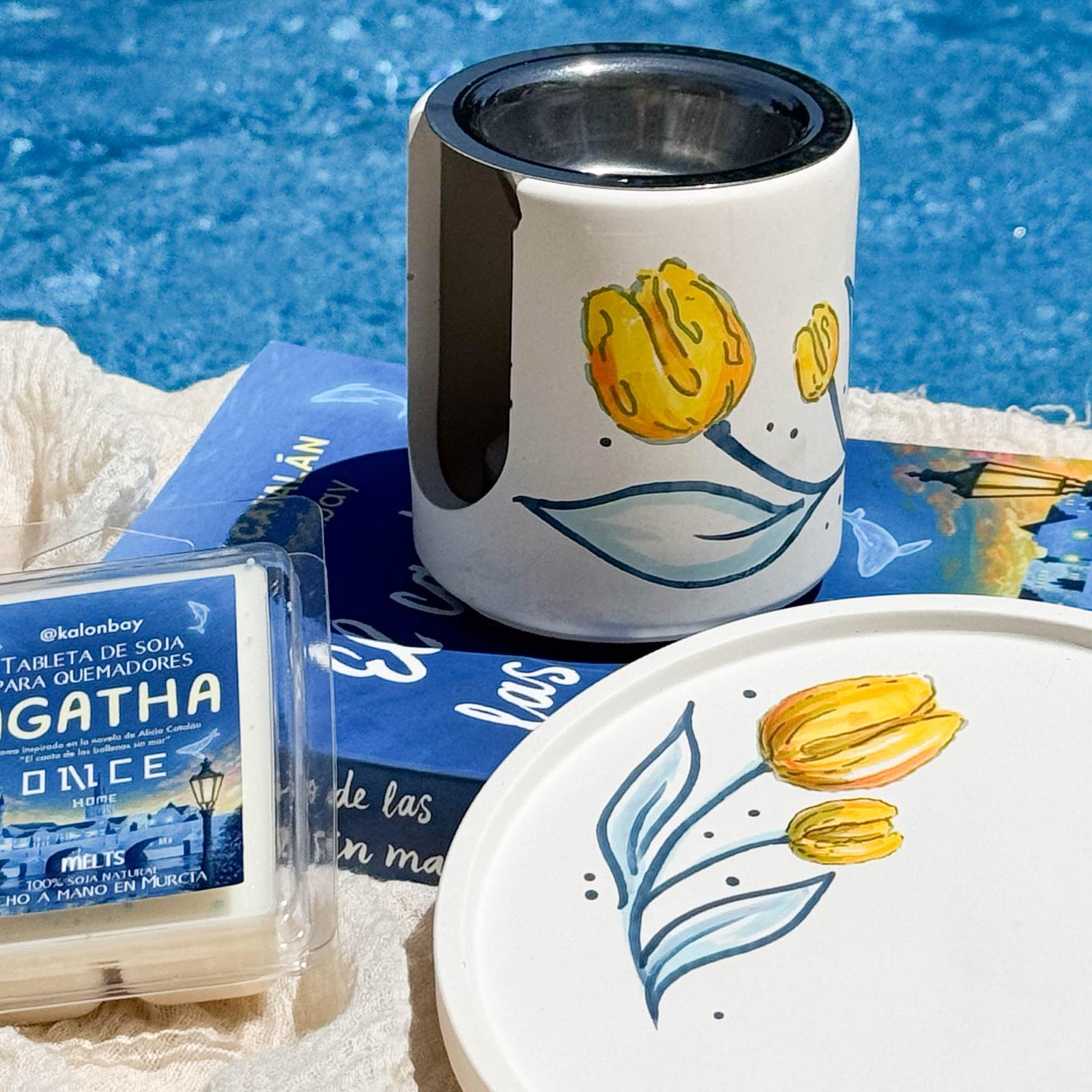 PACK QUEMADOR Y PLATO AGATHA ONCE HOME